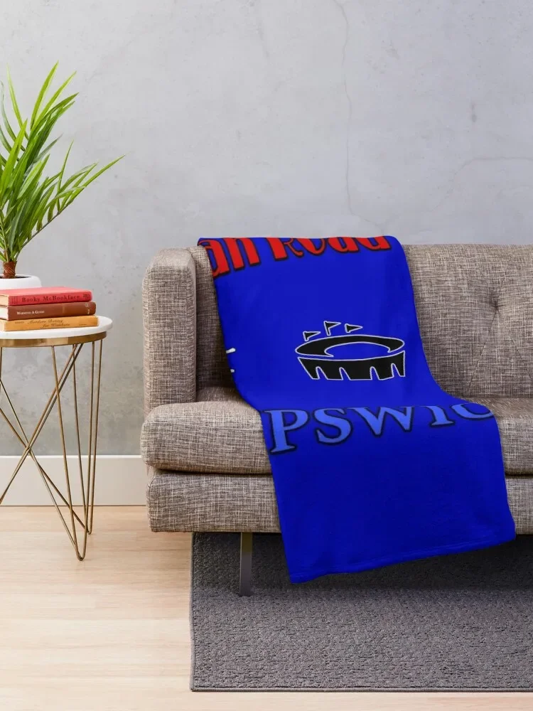 Portman Road Stadium Ipwich Town Home Throw Blanket Luxury St Fluffy Softs Blankets