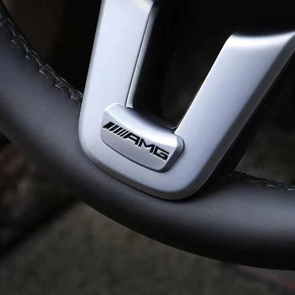 ABS Car Styling Steering Wheel Emblem Sticker Interior Badge Decoration for Mercedes Benz AMG A B R S Class GLK GLA CLA GLB GLC