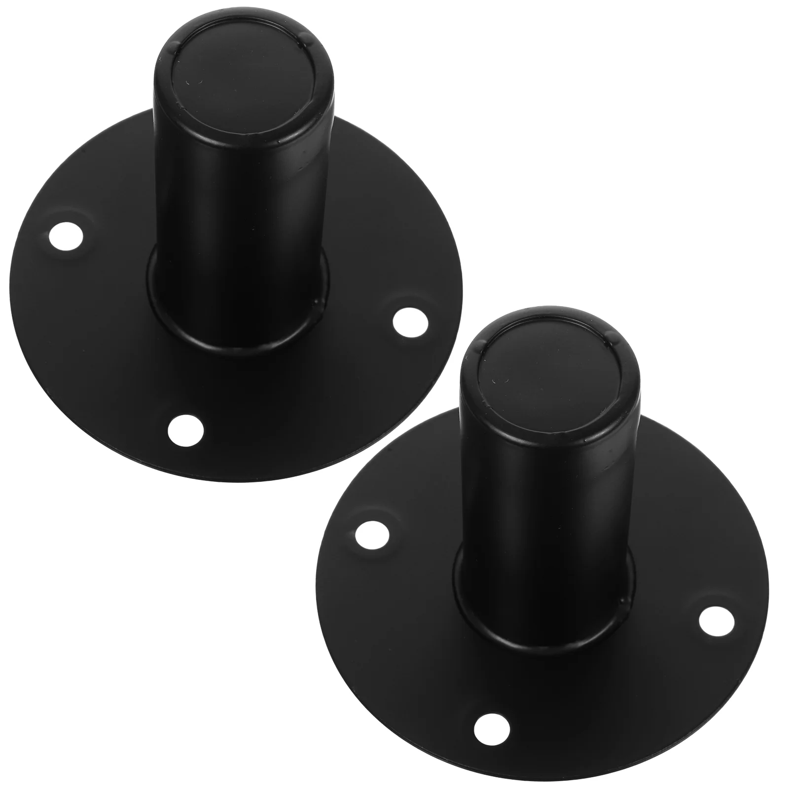 

2 Pcs 107x80mm Speaker Base Black Holder Adjustable Stand Heavy Duty Stage Party Studio Monitor Tray Bracket