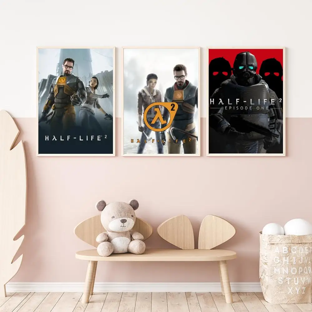 H-Half Life 2 Game Poster Versatile HD Waterproof Wall Art Self-Adhesive Decor for Any Space Ideal Gift