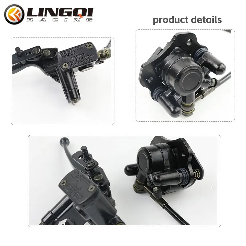 LYNNCHI Motorcycle 22mm Rear Master Pump Cylinder Handle Left Right Hand Bar Lever For ATV Electric Quad Bike Kart Off Road