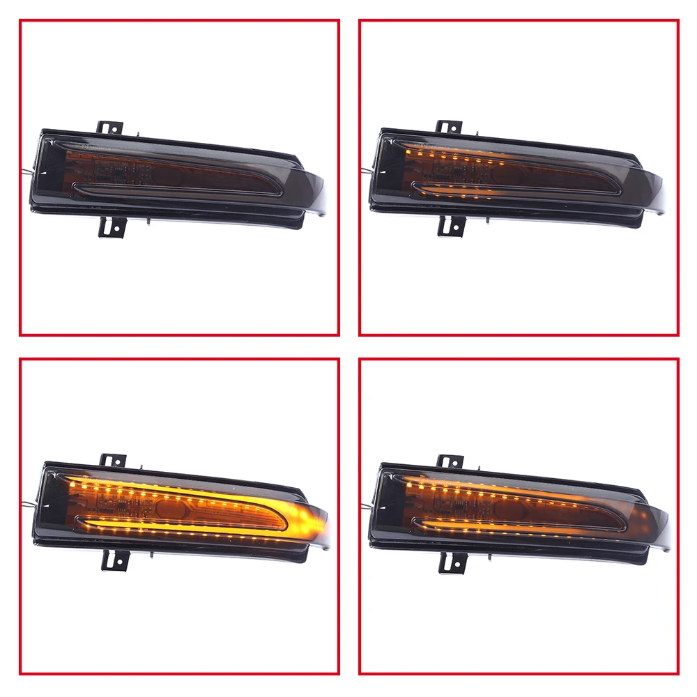 1 Pair Smoked Dynamic Wing Side Mirror Blinker Light  Mirror Indicator For Mercedes Benz E-Coupe, CLS, CLC, SL, SLK 2008-2011