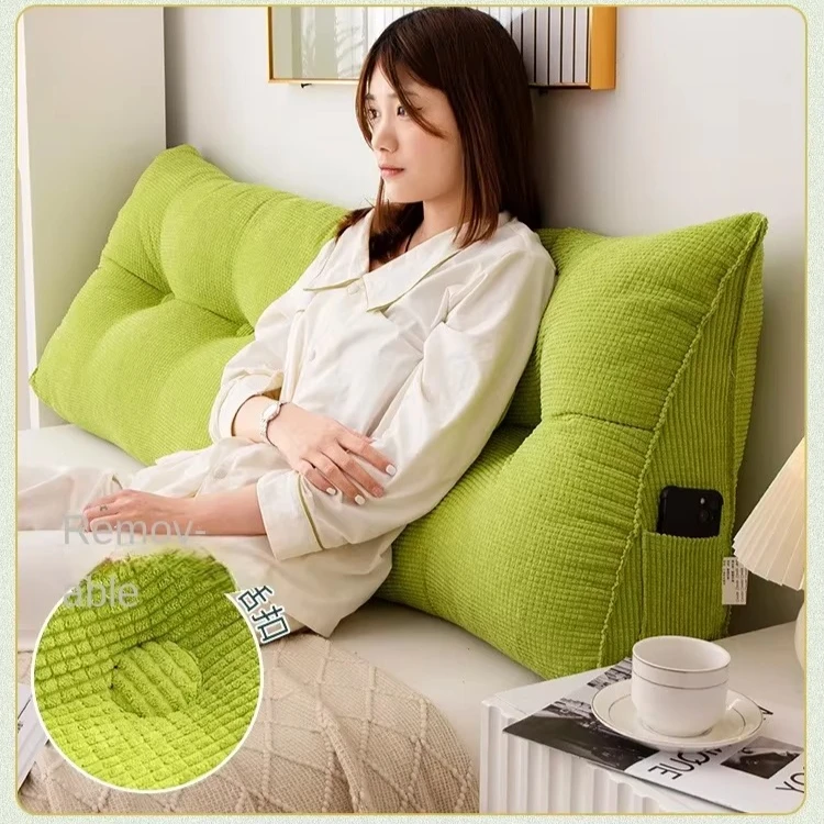 Headboard Cushion Triangle Large Back Bed Soft Bag Pillow Can Be Disassembled and Washed Bedroom Sofa Long Pillow
