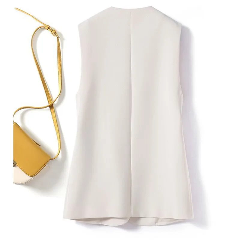 Black Office Suit Vest Jacket For women\'s Clothing 2025 New Korean version Loose Sleeveless Coat Casual Waistcoat Feminine