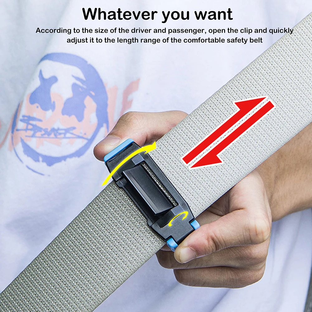 2pcs Adjustable Car Seats Belt Safety Holder Stopper Buckle Seats Belt Clamp Clip Car Seat Belt Clips Auto Belt Tensioner image 2