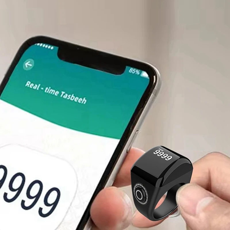 Top-Prayer Counter Clear Display Smart Finger Counter Reminder Ringtone Electronic Counter