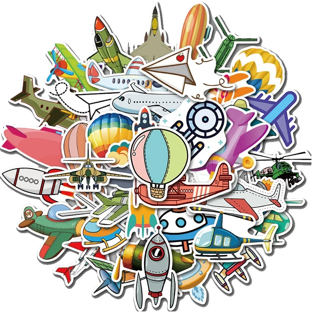 1set=40PCS Flying Tool Hot Air Balloon Doodle Sticker Suitcase Guitar Waterproof Sticker