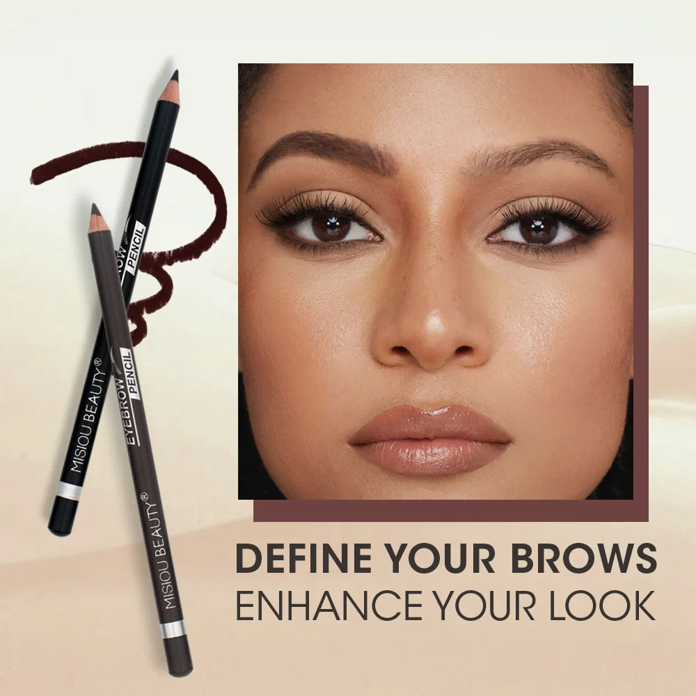 Waterproof Eyebrow Pencil Sweat Proof & Smudge Proof Ultra Fine Tip Natural Hair Stroke for Oily Skin Gym Wedding Essential