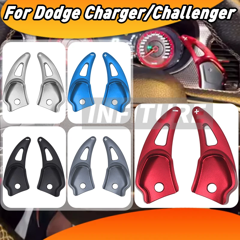 For Dodge Challenger Charger Car Aluminum Alloy Steering Wheel Shift Paddle shifter Extension Auto Car-styling Accessories