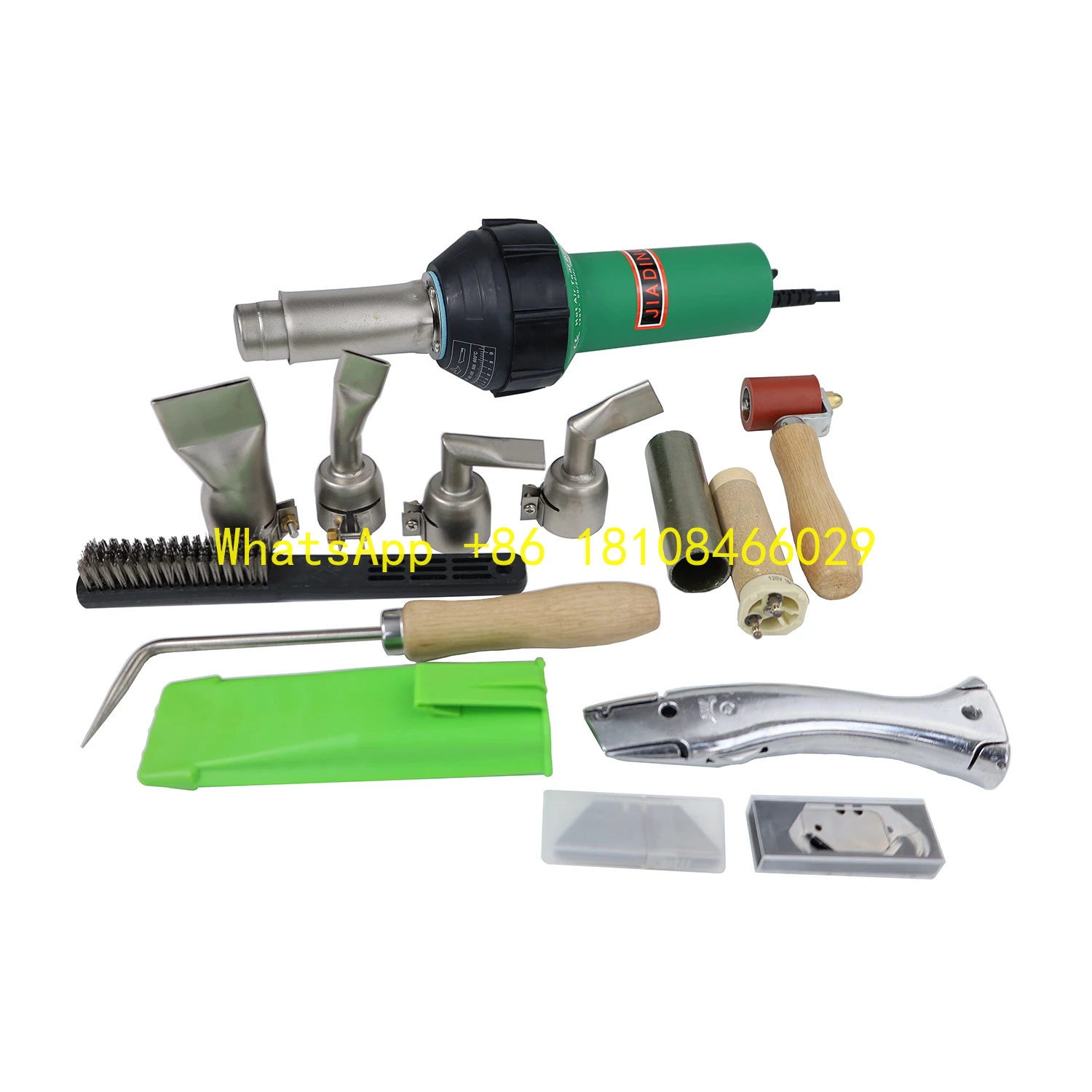 

Высокопроизводительный профессиональный электрический набор горелок с горячим воздухом 1600 Вт, 4 шт., плоские сварочные насадки, щетки, тестер швов, промышленный Pl