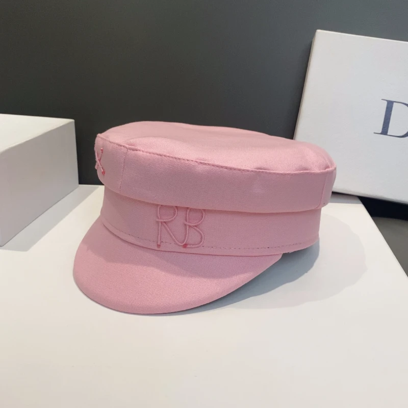 Brand Designer Pink Newsboy Caps Women 3D Flat Visor Caps