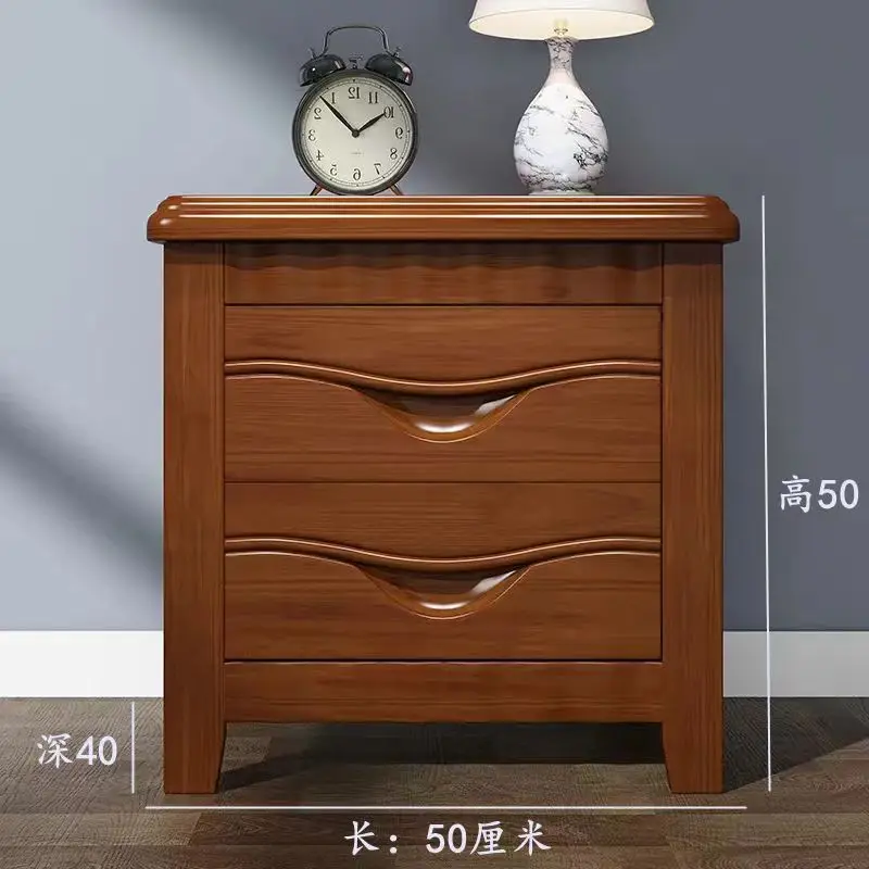 (Factory Direct Sales) Solid Wood Bedside Table Chinese Bedroom Locker Home Rental Room Free Installation Bedside Table