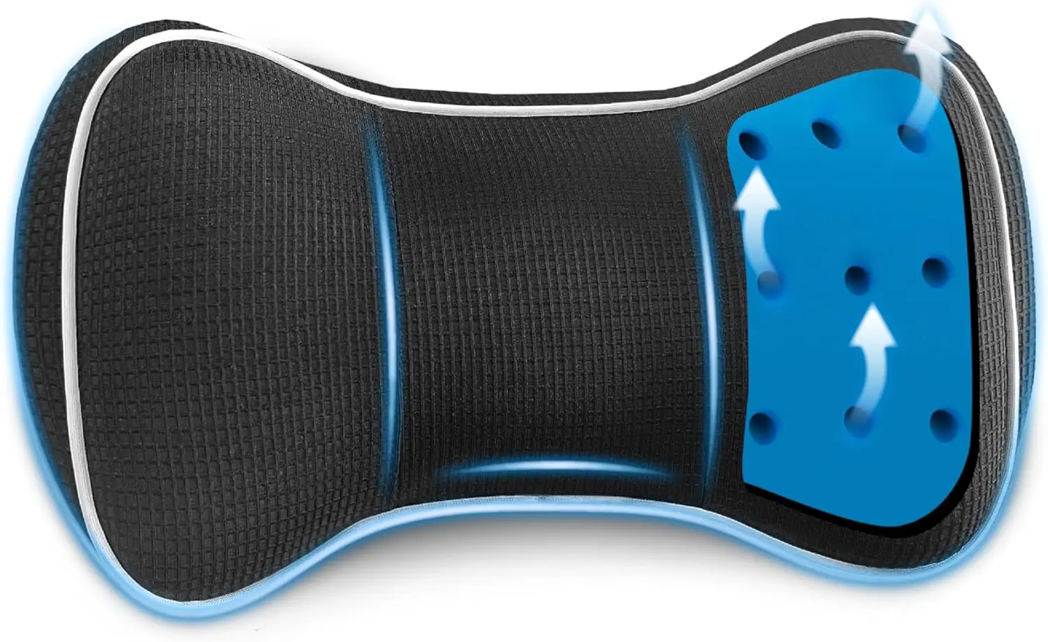 جل حقن ضبط النفس في رقبة السيارة مع رغوة الذاكرة لتدفق الهواء، وسادة دعم مسند الرأس