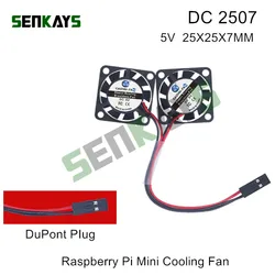 NEW DC 5V 0.11A 2507 25x25x07MM Cooling Fan Oil Bearing UAV CPU Raspberry Pi Mini Cooling Fan 8500RPM With 2pin