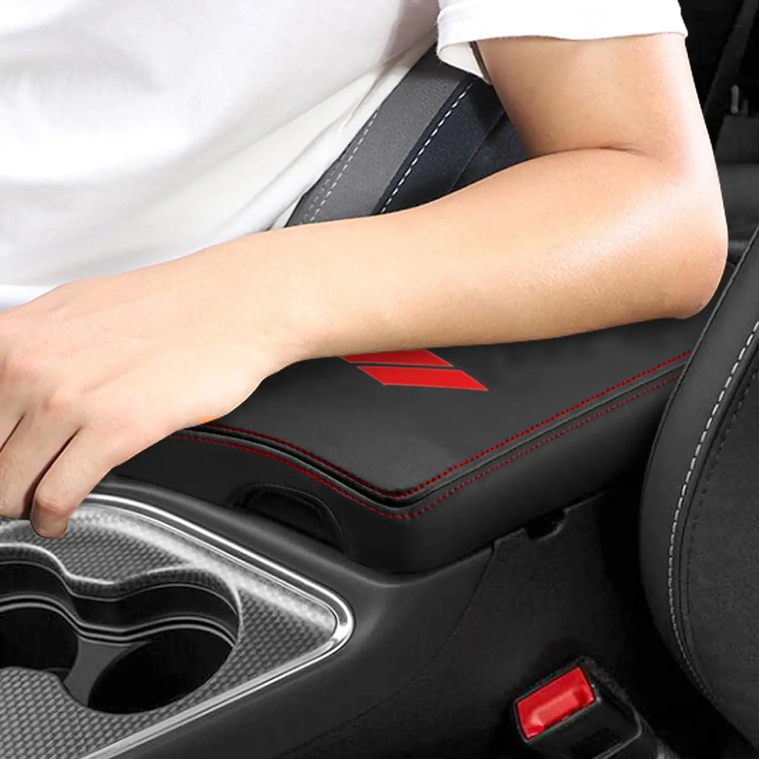 Für Dodge Challenger 2015-2023 Auto Armlehne Abdeckung Trim Auto Interior Center Konsole Anti-Scratch Protector Pad Auto zubehör – Detail 7