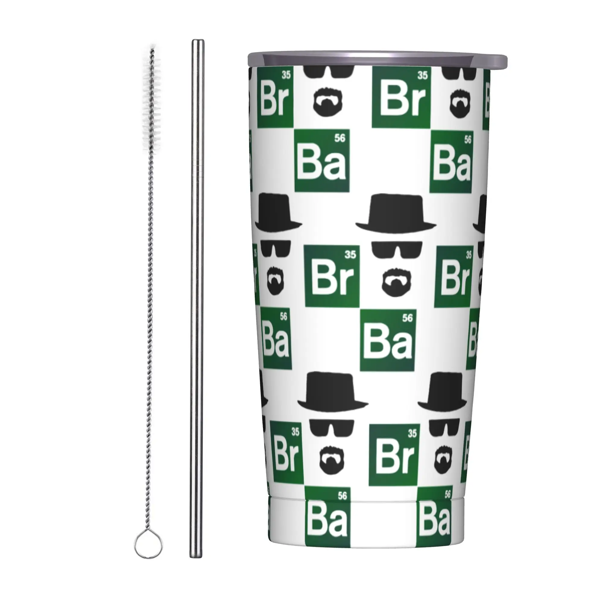 Breaking Bad Tumbler Vacuum Insulated  Coffee Cups Stainless Steel Office Home Mugs Hot Cold Drink, 20oz