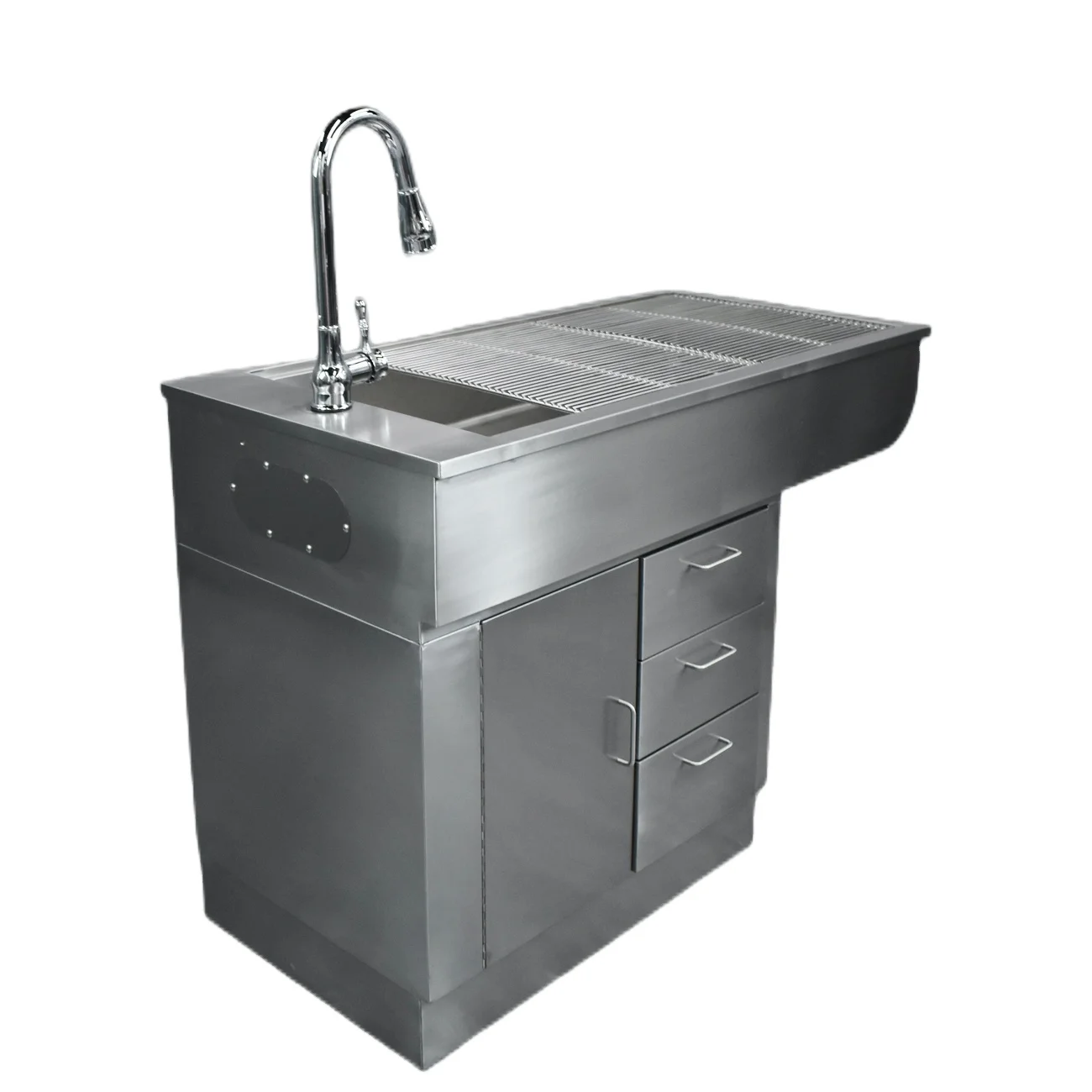 Yi Shanghe Multi-functional Stainless Steel Veterinary Surgical Table Animal Pet Disposal Table