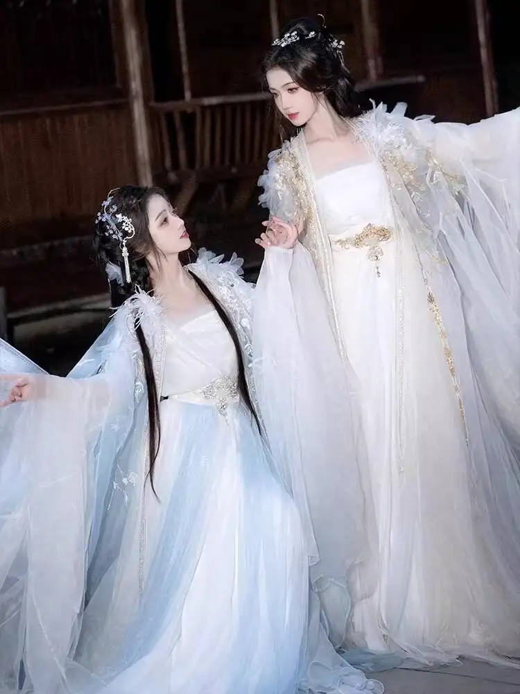 

Tu Qiqi[Бог Луны] 2025 Серия сказочного стиля для кино и телевидения в древнем китайском стиле, улучшенный ханьфу для женщин, летние боевые модели