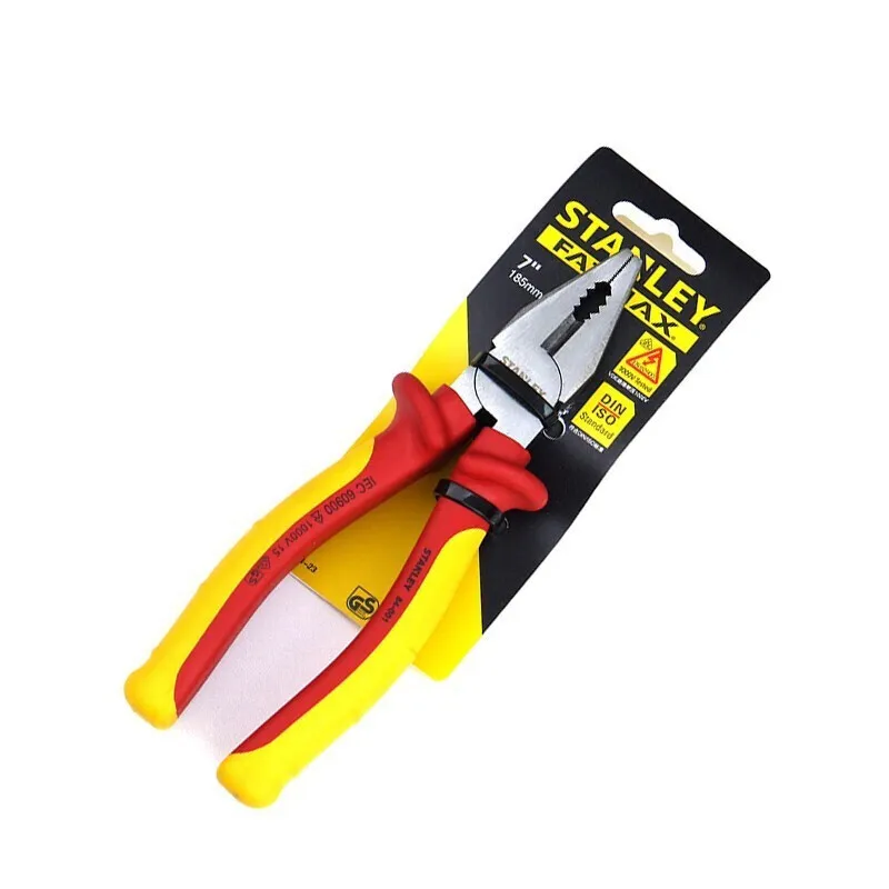 Stanley 84-000-23 VDE Insulated High-Voltage Electrical Pliers FatMax Insulated Steel Wire Pliers 6.5 inches