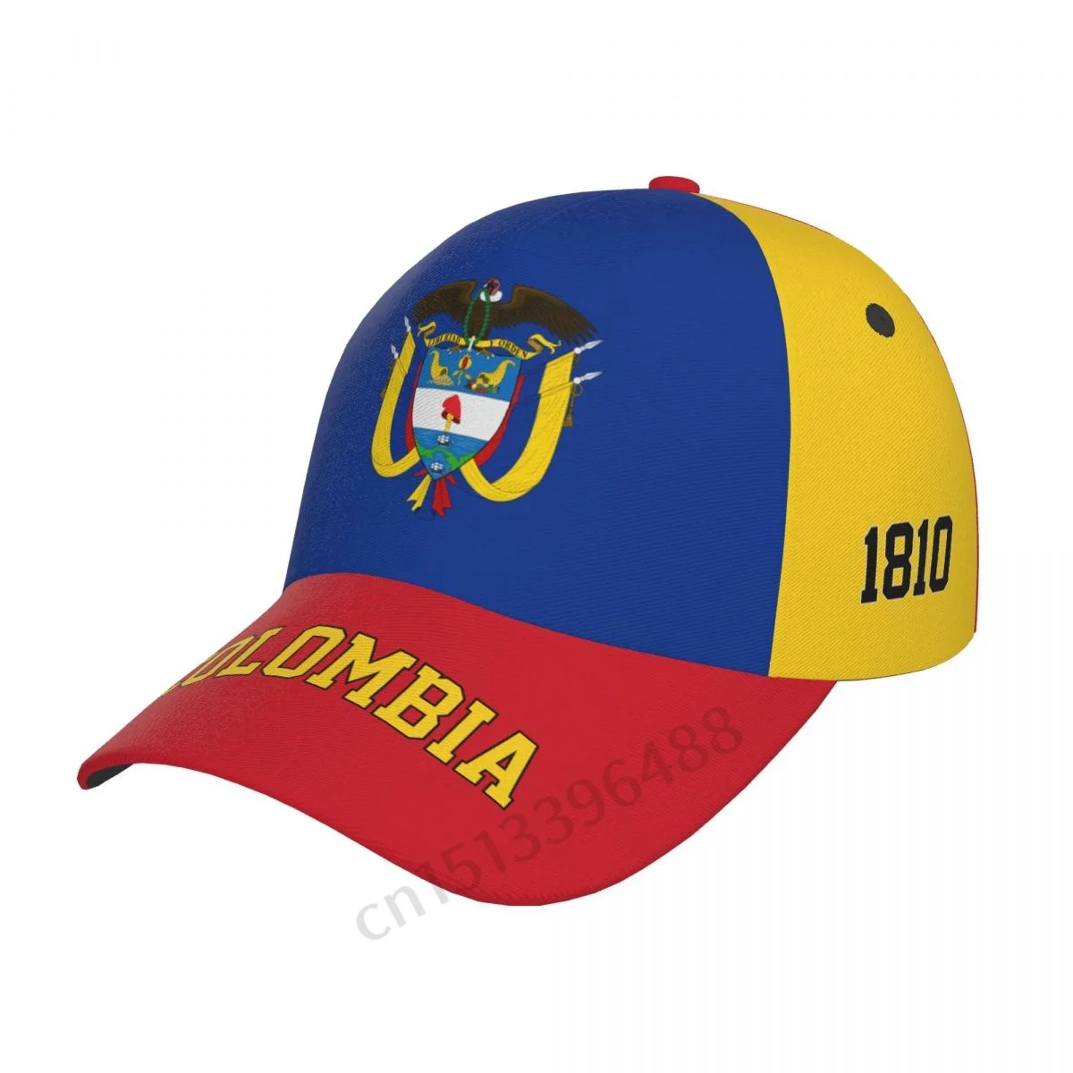 Colombia 3D Soccer Hats Sun Baseball Cap Breathable Adjustable Men Women Outdoor Fishing Hat