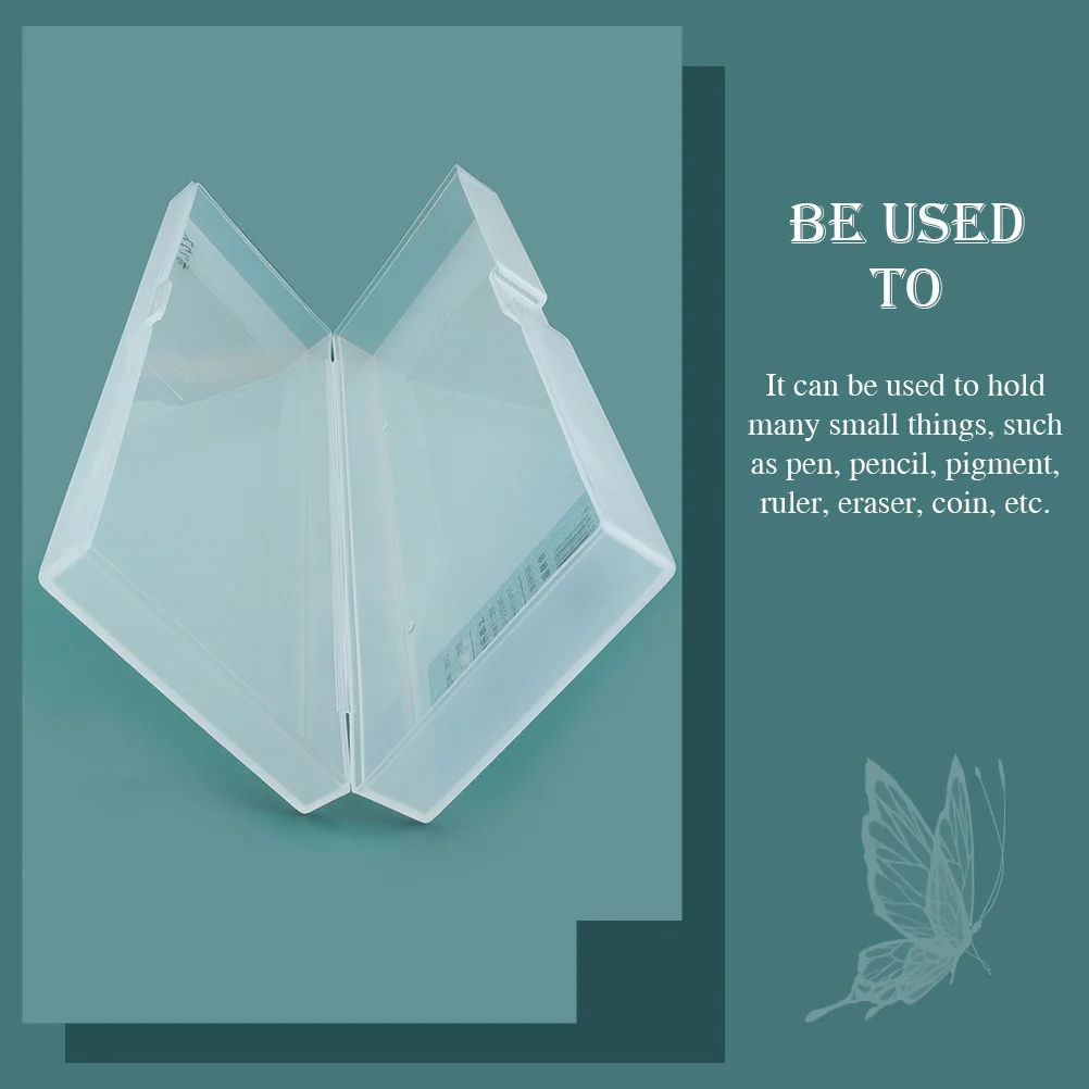 

Transparent Large Capacity Pencil Storage Box Portable Durable Stationery Organizer Watercolor Pigment Case for Students