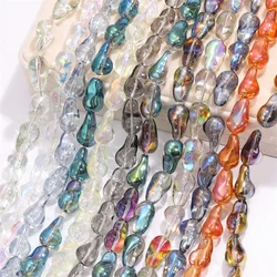 10Pcs Irregular Big Ear Shape AB Colour Shiny Crystal Glass Loose Beads Charms For Jewelry Making Diy Bracelet Earring Accessory