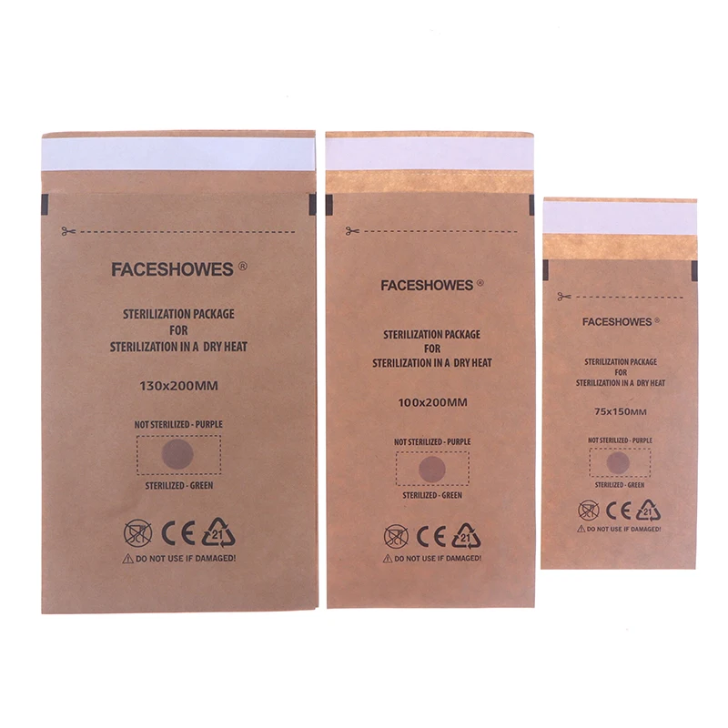 100 قطعة كرافت تطهير حقيبة المتاح معقم الأظافر حقيبة مانيكير التعقيم آلة التطهير أكياس كيس نظيفة #5