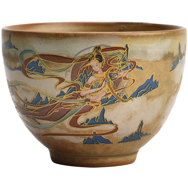 Dunhuang Kweichow Moutai Tea Cup Cultural Teacup Single Cup Retro Personal Cup Master Tea Drinking Kung Fu Small Tea Bowl