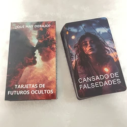 Spanish Tarot Deck, HIDDEN FUTURES Oracle Cards, Taro for Beginners, Spanish Version Oracle Cards, 12x7cm, 56 Cards