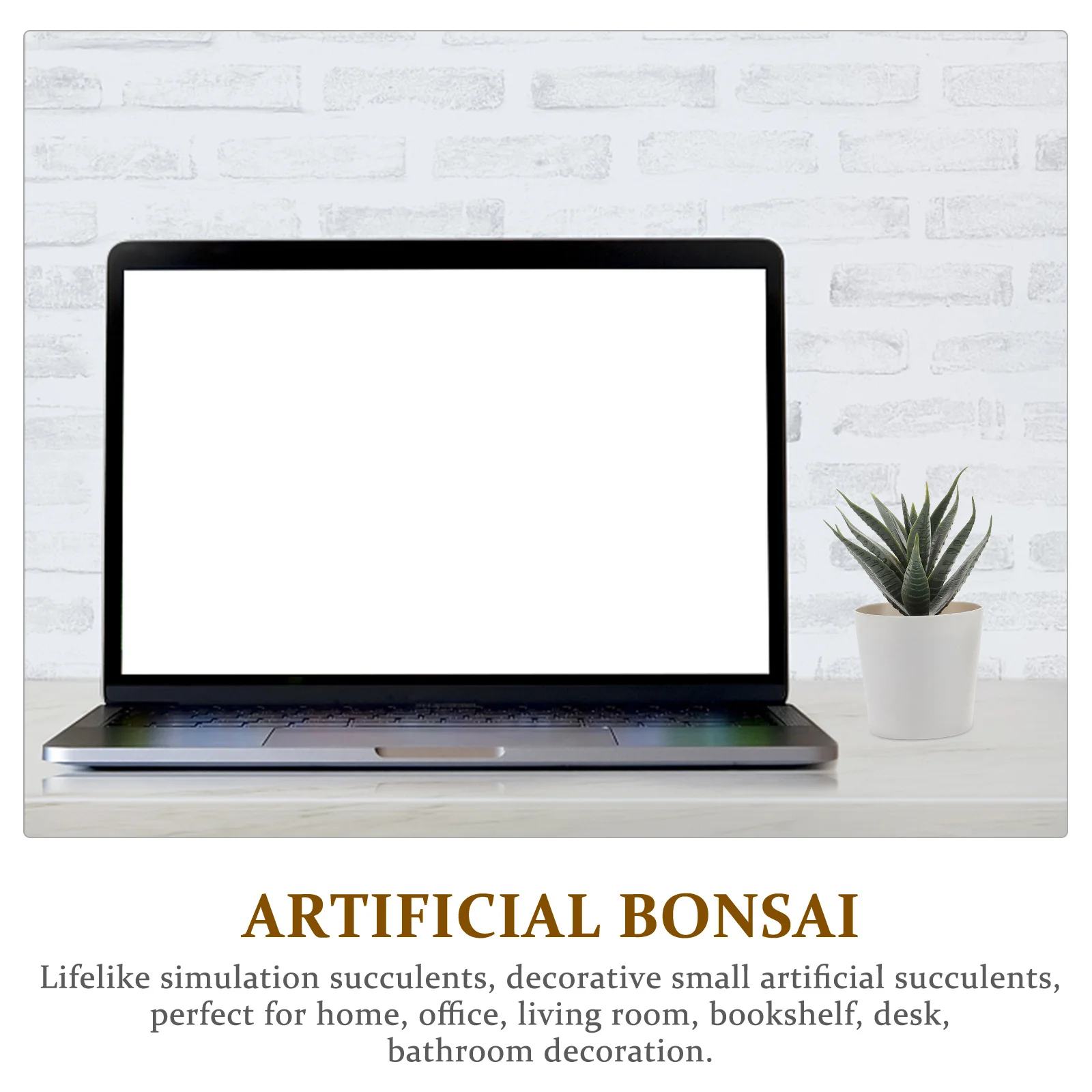 

3Pcs Imitation Bonsai Ornament Artificial Plants Decor Lifelike Succulents Home Office Bookshelf Desk Bathroom