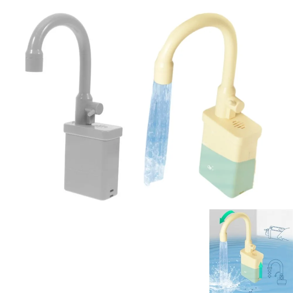 تدوير صنبور المطبخ استبدال لعبة محاكاة مع المياه الجارية بالوعة المطبخ اللعب صنبور لعبة صنبور بلاستيكي #1