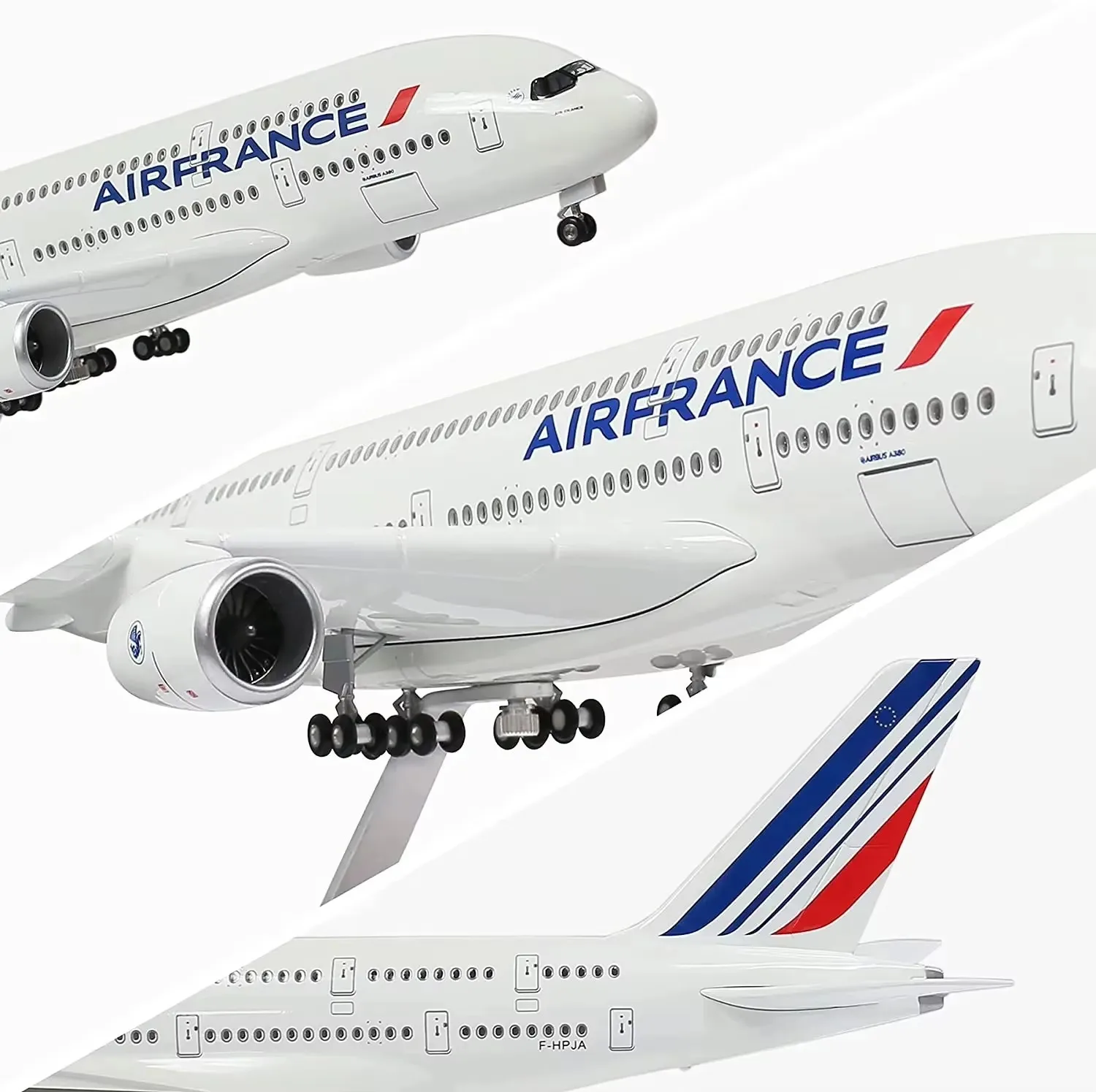 Масштаб 1/160 47 см Самолет Airbus A380 Air France Модель авиакомпании Колесо Литой под давлением Пластиковая смола Самолет для коллекции