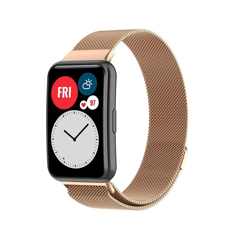 Từ Tính Milanese Thép Không Gỉ Dây Đeo Kim Loại Cho Đồng Hồ Huawei Watch Phù Hợp Với Đồng Hồ Thông Minh Smartwatch Vòng Tay Thay Thế Dây Đeo Thiết Kế