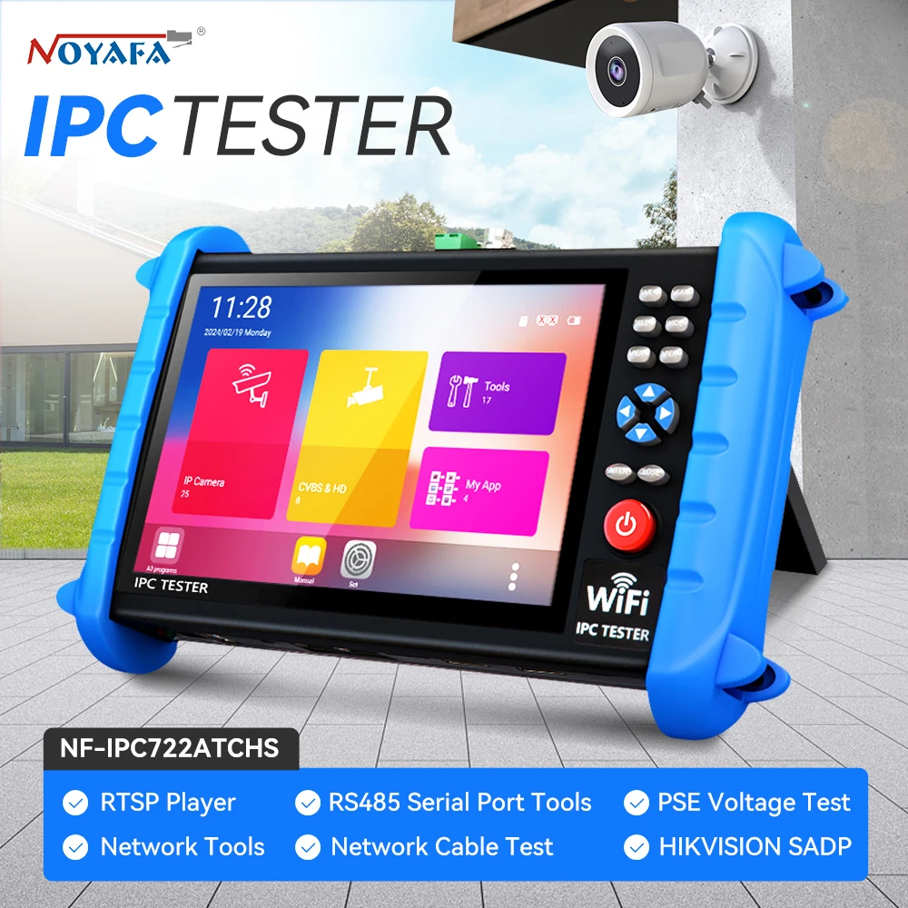 NOYAFA IPC CCTV teszter PTZ Ip camer teszter  8MP ahd CVI TVI SDI HDMI input&output camer biztonsági Képellenőrző háló Kábel teszter