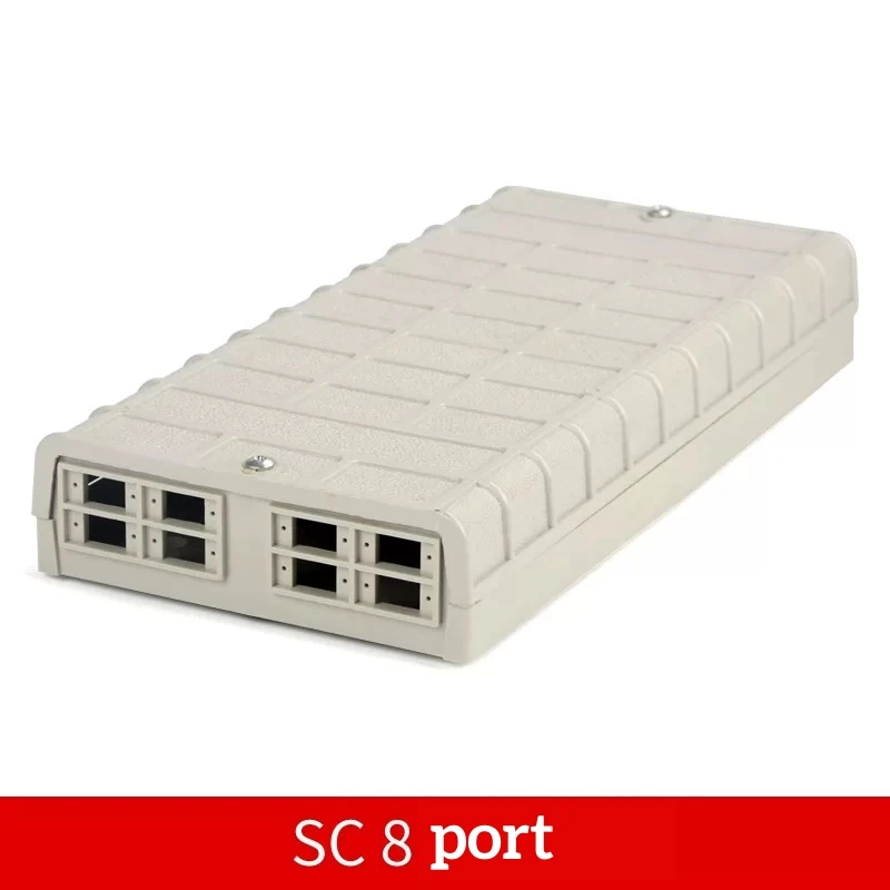 

6-port terminal box 2pcs ABS 8-port SC desktop wall mounted fiber optic cable fusion box single-mode fully equipped empty box
