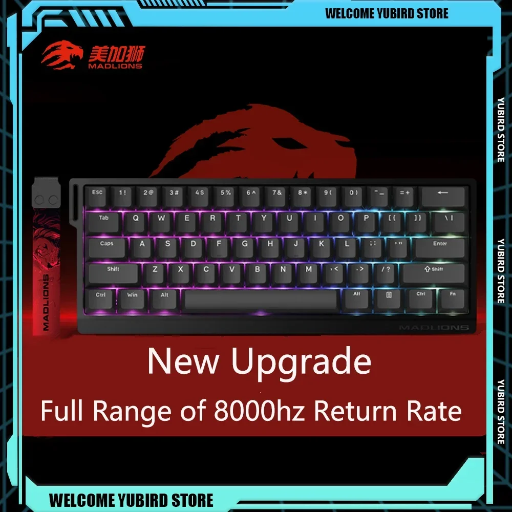 Madcatz VGN VXE MADLIONS Mad60/68HE Magnetic Hot Swap Mechanical Keyboards 8K Polling Rate Customized E-sports Gaming Keyboard