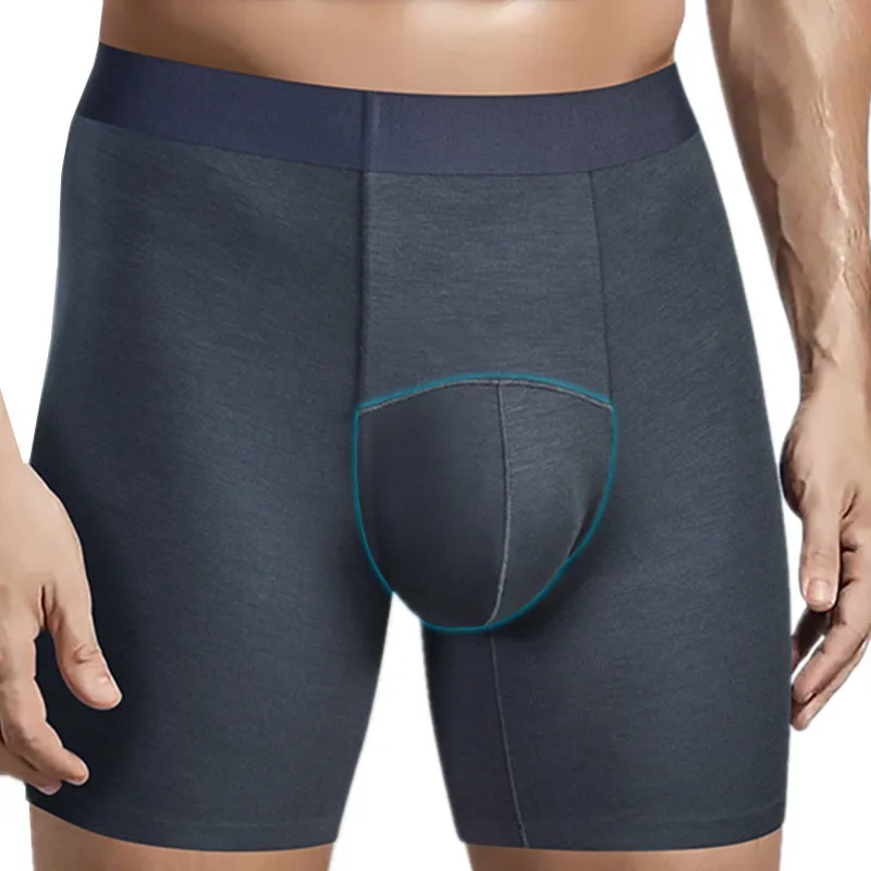 

Men Underwear Boxer Shorts Modal Panites Ropa Solid Breathbale Middle Waist U Convex Pouch Underpant Male Trunks Plus Size L-5XL