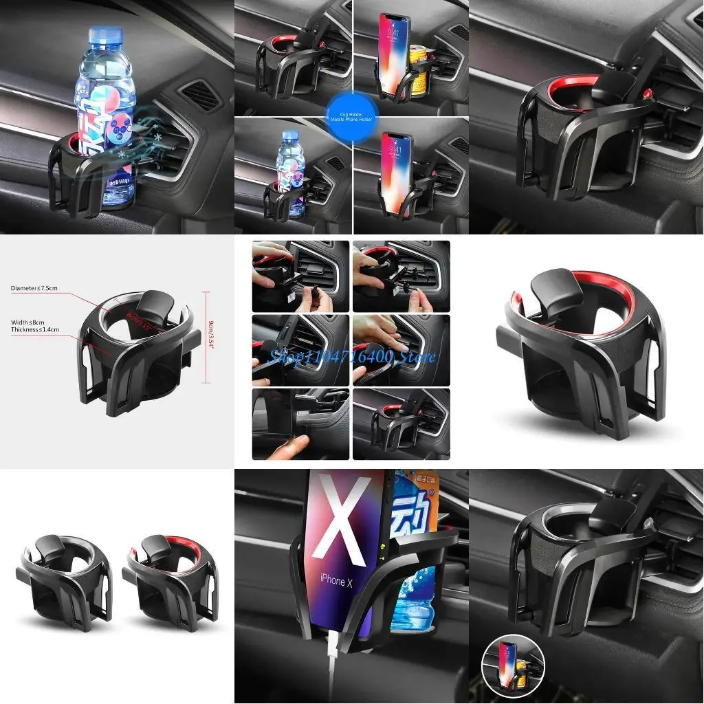 

y1gd Auto Air Vent Drink Holder Adjustable Car Truck Bottle Beverage Milktea Mount