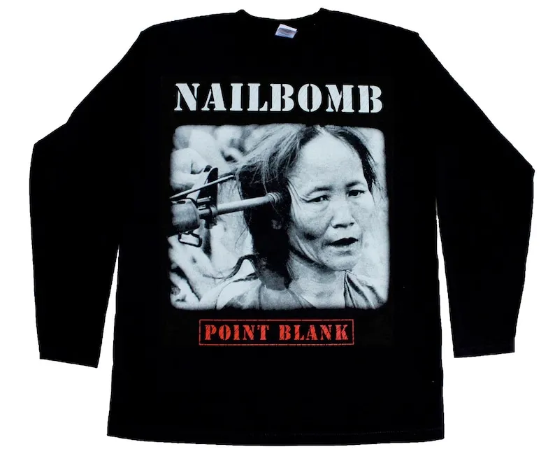 nailbomb point blank'94 short long sleeve black t-shirt 345XL