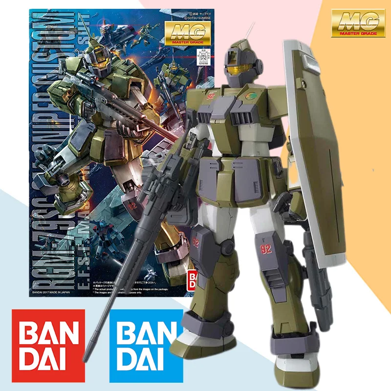 

Bandai Original BOX MG MASTER GRADE 1/100 RGM-79SC GN SNIPEER CUSTOM MECHANISM Aninm ActionFigureAssembly Model Kit Toy Gift