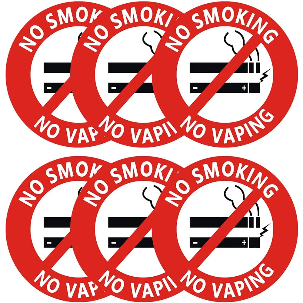 15 Pcs No Smoking No Vaping Sign Sticker No Smoke Labels for House Home & Business