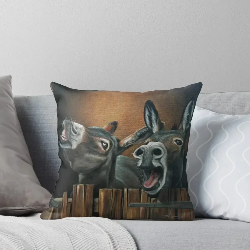 

Silly Donkeys Throw Pillow Pillowcases Decorative pillow case pillow