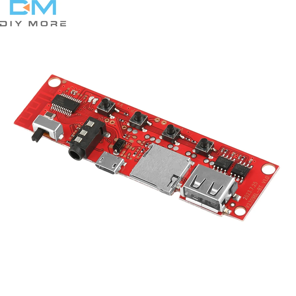 Multifunctional Bluetooth Module Amplifier Board 3-5W Bluetooth Audio Amplifier Board USB 5V Bluetooth Module with LED Light