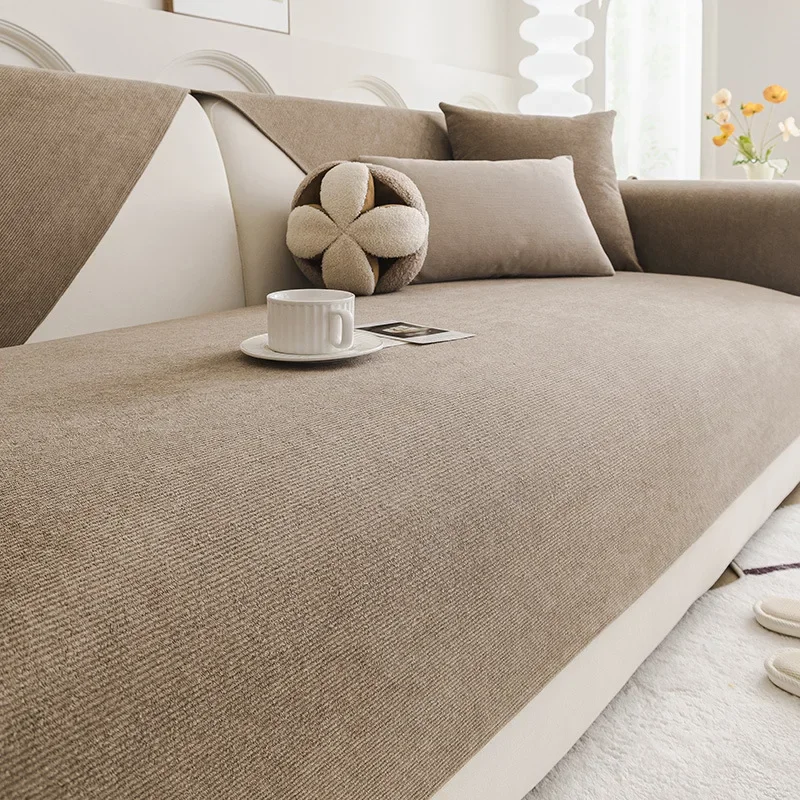 New Anti Cat Scratch Sofa Cover High-end Feeling Waterproof and Anti Slip Sofa Cushion Cover Soft and Versatile for All Seasons