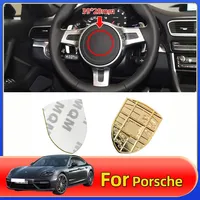 1pcs 68x51mm 3D Metal Bonnet Hood Logo Emblem Badge for Panamera Cayenne Macan 911 718 Boxster Taycan Cayman Carrera GT 4 S GTS