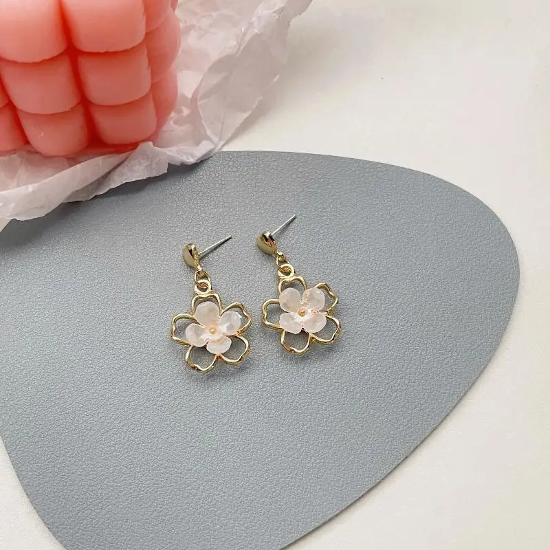 Elegant Flower Stud Earrings Senior Sense Banquet Ceremony Party Jewelry Gifts For Women
