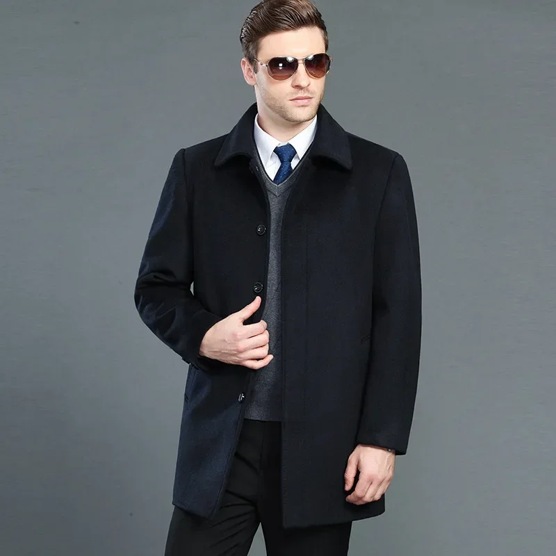 

New Arrival Fashion Classic Coat Men Thickened Clothing Wool Wholesale Autumn And Winter Casual Overcoat Plus Size M-4XL 5XL 6XL