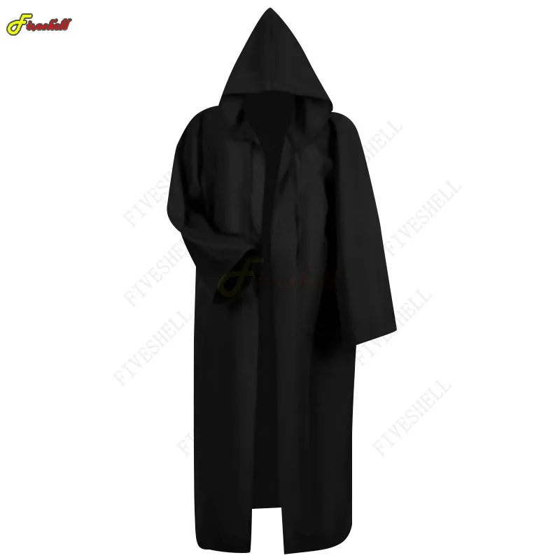 Mens crociato medievale cavalieri templari tunica costumi rinascimentale Halloween Surcoat Warrior Black Plague mantello Cosplay Top