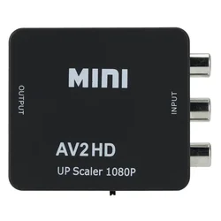 HD-compatible to AV RCA Adapter AV to HD Converter RCA AV/CVSB L/R Video Composite AV Scaler Converter For PC HDTV Projector