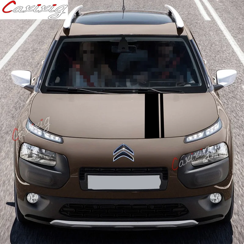 Car Hood Bonnet Sport Sticker For Citroen C4 Cactus Auto Engine Cover Stripes Auto Body Exterior Accessories Decor Vinyl Decal